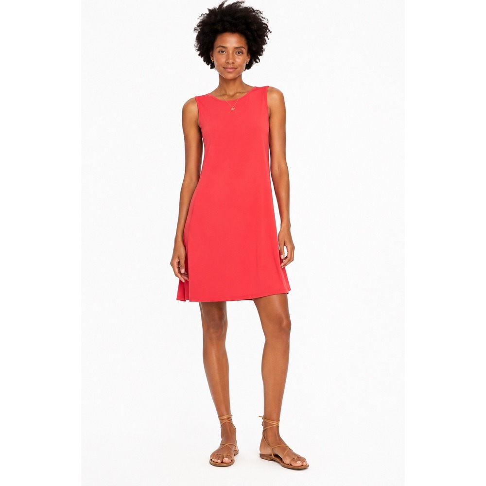 Old Navy Swing Dress Womens Large Tall Bright Coral Good Sleeveless Jersey Knit